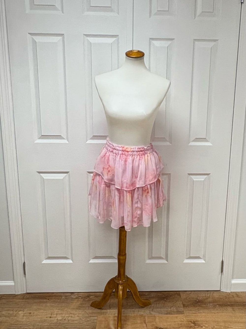 Love Shack Fancy - Summer Morning Ruffle Mini Skirt - Size S.